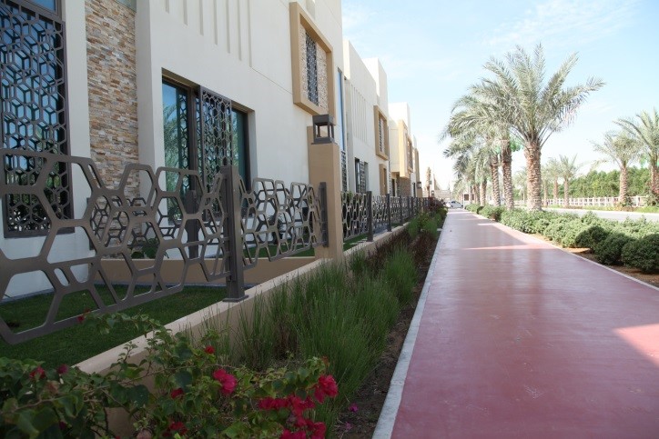 Young landscape plantings at The Sustainable City, Dubai